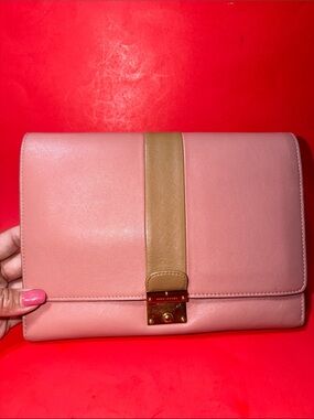 MARC JACOBS Limited Edition Pink Leather Crossbody with Tan Accent